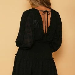 Purple Door Boutique Vineyard Days Black Mini Dress New Arrivals