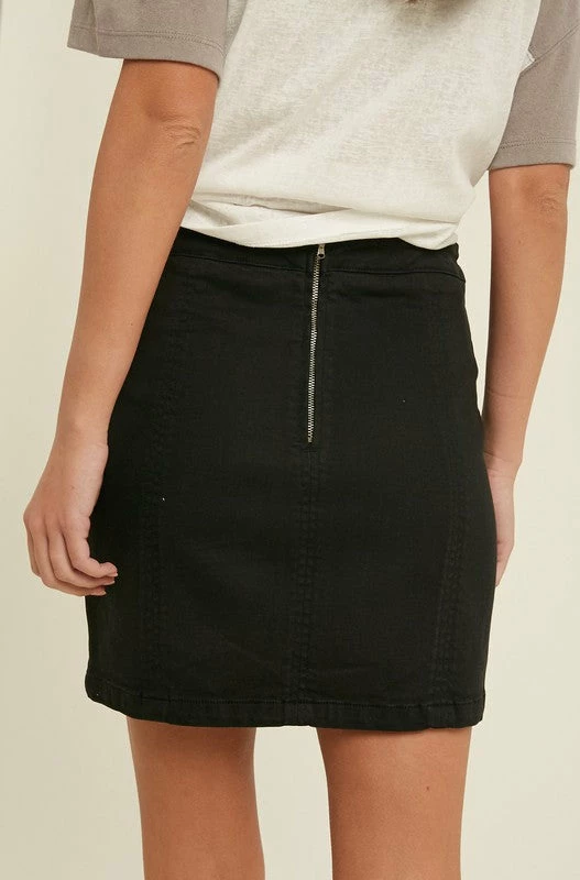 Purple Door Boutique Ladies' Right Ways Black Mini Skirt 4 Purple Door Boutique Ladies' Right Ways Black Mini Skirt