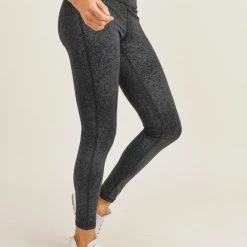 Mono B Athleisure Mono B Black Flake Foil Leggings
