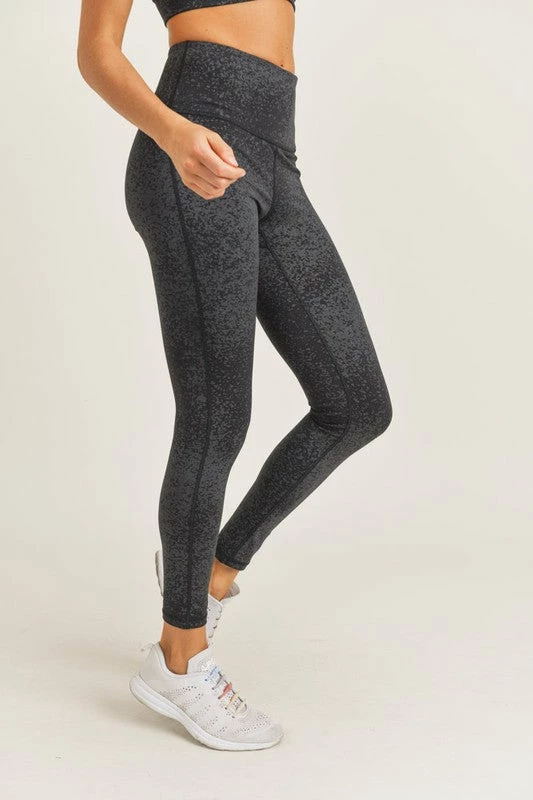 Mono B Athleisure Mono B Black Flake Foil Leggings 2 Mono B Athleisure Mono B Black Flake Foil Leggings