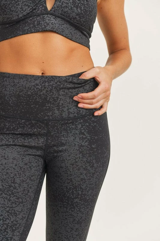 Mono B Athleisure Mono B Black Flake Foil Leggings 4 Mono B Athleisure Mono B Black Flake Foil Leggings