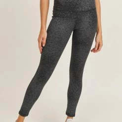 Mono B Athleisure Mono B Black Flake Foil Leggings