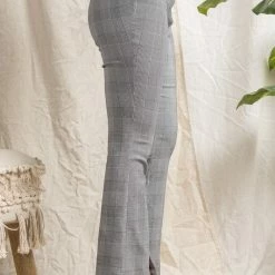 Purple Door Boutique Ladies' Errand Runner Black Plaid Pants