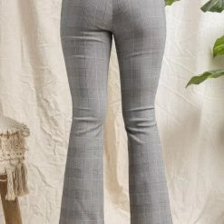 Purple Door Boutique Ladies' Errand Runner Black Plaid Pants