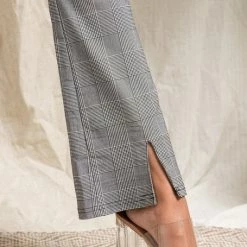 Purple Door Boutique Ladies' Errand Runner Black Plaid Pants