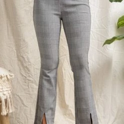 Purple Door Boutique Ladies' Errand Runner Black Plaid Pants