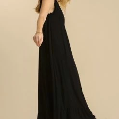 Purple Door Boutique Into The Night Black Frayed Maxi Dress Summer SALE 6 Purple Door Boutique Into The Night Black Frayed Maxi Dress Summer SALE