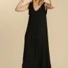 Purple Door Boutique Into The Night Black Frayed Maxi Dress Summer SALE