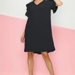 Purple Door Boutique Ruffled Dreams Black Dress New Arrivals