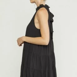 Purple Door Boutique New Arrivals Destiny Awaits Black Tiered Dress