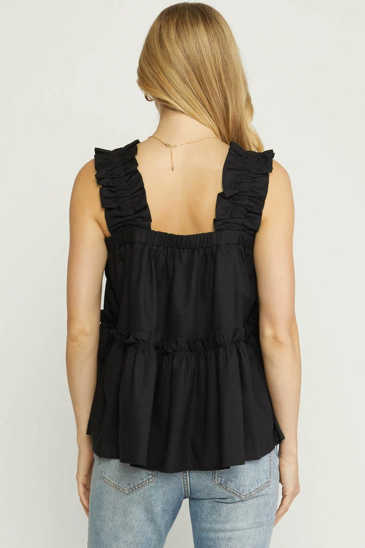 Purple Door Boutique Sunshine Wishes Black Tiered Top 4 Purple Door Boutique Sunshine Wishes Black Tiered Top