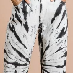 Purple Door Boutique Black Tie Dye Boyfriend Denim Ladies'