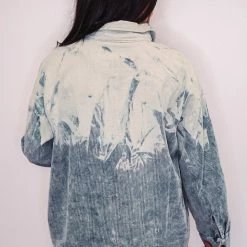 Purple Door Boutique New Arrivals Denim Tie Dye Corduroy Jacket