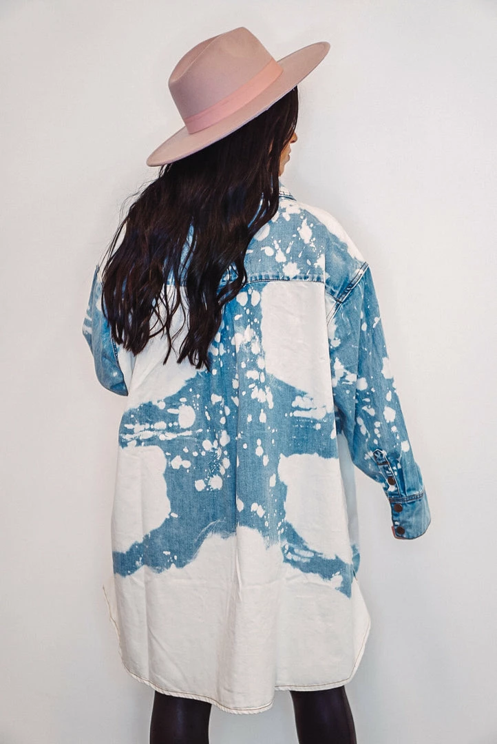 Purple Door Boutique Cloud Washed Denim Tunic Dress 5 Purple Door Boutique Cloud Washed Denim Tunic Dress