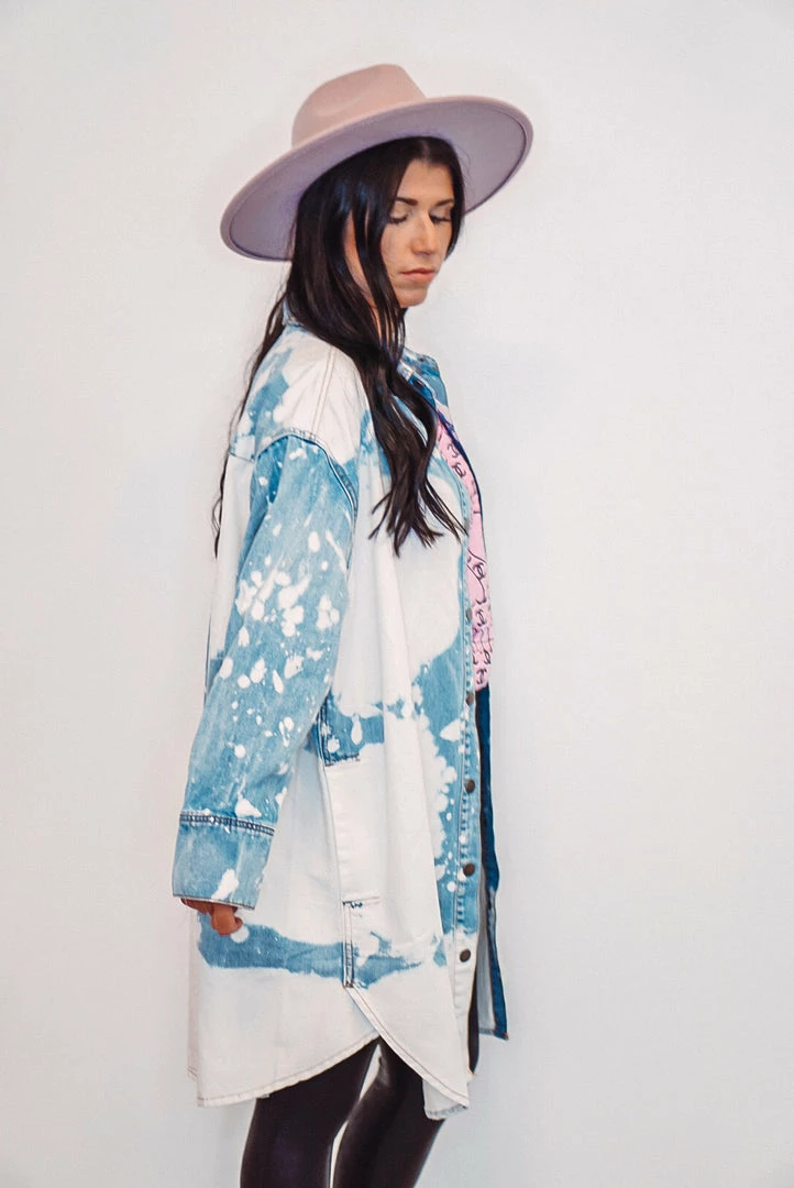 Purple Door Boutique Cloud Washed Denim Tunic Dress 4 Purple Door Boutique Cloud Washed Denim Tunic Dress