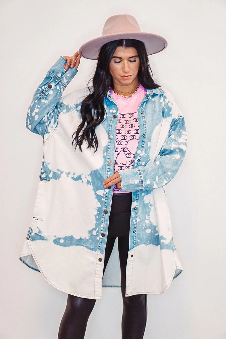 Purple Door Boutique Cloud Washed Denim Tunic Dress 1 Purple Door Boutique Cloud Washed Denim Tunic Dress