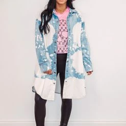 Purple Door Boutique Cloud Washed Denim Tunic Dress