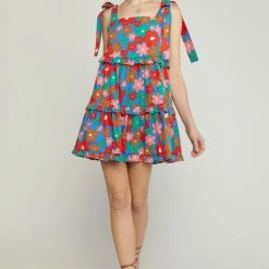 Purple Door Boutique Floral Love Blue Mini Dress New Arrivals