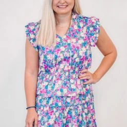 Purple Door Boutique Floral Wonders Smocked Pink Dress