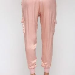 Purple Door Boutique Summer SALE Sweet Moments Blush Satin Joggers