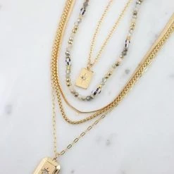 Purple Door Boutique Jewelry Starburst Layered Plate Necklace