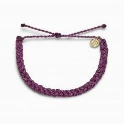 Jewelry Pura Vida Solid Braided Bracelet Dark Lilac