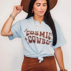 Distressed Vintage Couture Cosmic Cowboy Tee Ladies'