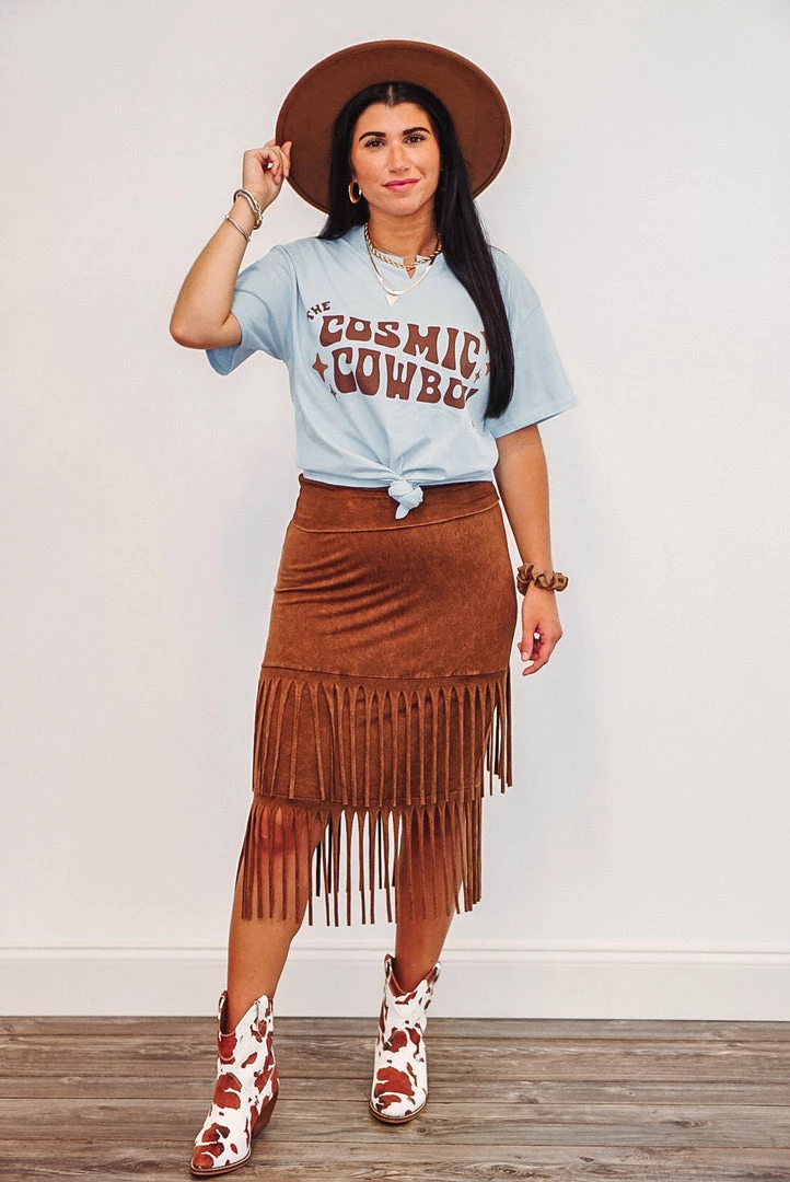 Purple Door Boutique Summer SALE Cowgirl Dreams Camel Color Fringe Midi Skirt 1 Purple Door Boutique Summer SALE Cowgirl Dreams Camel Color Fringe Midi Skirt