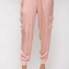 Purple Door Boutique Summer SALE Sweet Moments Blush Satin Joggers