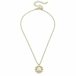 Canvas Jewelry Canvas Amelie Coin Pearl Necklace Worn Gold