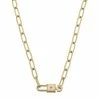 Canvas Jewelry Canvas Harper Lock & Key Paperclip Chain T-Bar Necklace