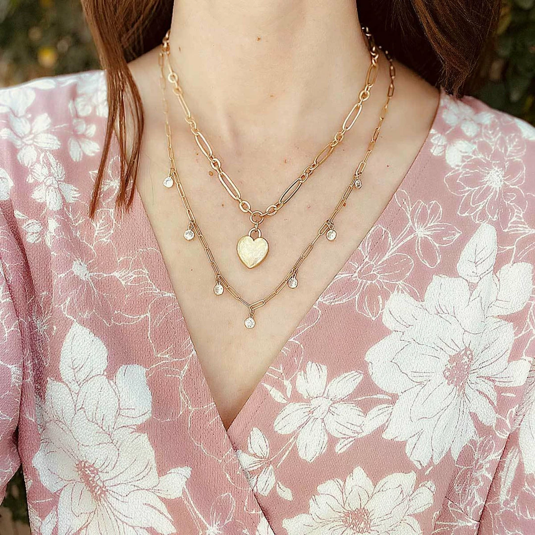 Canvas Jewelry Canvas Lyra Paperclip Chain Rhinestone Drip Necklace 3 Canvas Jewelry Canvas Lyra Paperclip Chain Rhinestone Drip Necklace