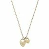 Canvas Jewelry Canvas Mia Heart Padlock Charm Necklace Worn Gold