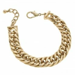 Canvas Jewelry Canvas Phoenix Chunky Chain Link Bracelet Worn Gold