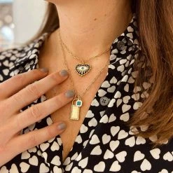 Canvas Jewelry Canvas Scout Heart Evil Eye Talisman Necklace