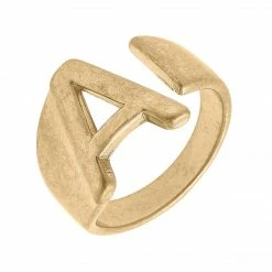 Canvas Jewelry Canvas Kingston Adjustable Initial Ring