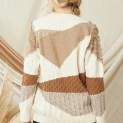 The Purple Door Boutique Pom Pom Caramel Colorblock Sweater 8 The Purple Door Boutique Pom Pom Caramel Colorblock Sweater