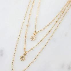 Caroline Hill Ralph Layered Starbursts Necklace