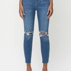 Cello Jeans Cello Distressed Mom Skinny Jeans