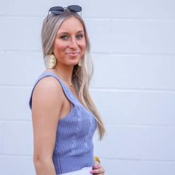 Purple Door Boutique New Arrivals Pale Indigo Cropped Tank Top 6 Purple Door Boutique New Arrivals Pale Indigo Cropped Tank Top