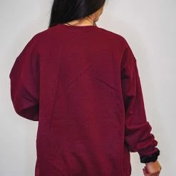 Purple Door Boutique Ladies' Christmas Tree Burgundy Graphic Sweatshirt