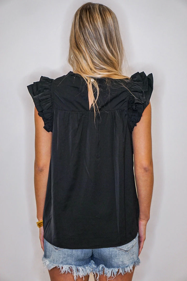 Purple Door Boutique Ruffled Black Top New Arrivals 5 Purple Door Boutique Ruffled Black Top New Arrivals