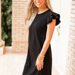 Purple Door Boutique Ladies' Sassy Girl Black Dress