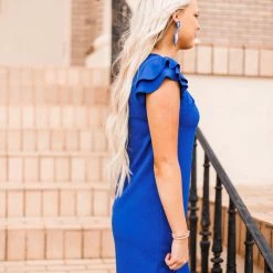 Purple Door Boutique Sassy Girl Royal Blue Dress Ladies'