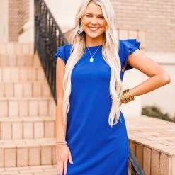 Purple Door Boutique Sassy Girl Royal Blue Dress Ladies'