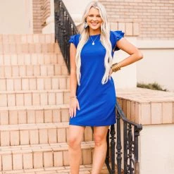 Purple Door Boutique Sassy Girl Royal Blue Dress Ladies'