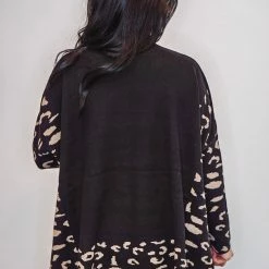 The Purple Door Boutique Leopard Print Love Black Sweater New Arrivals
