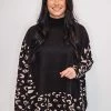 The Purple Door Boutique Leopard Print Love Black Sweater New Arrivals