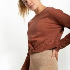 Mono B Athleisure Ladies' Mono B Copper Twist Top