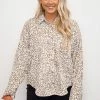 Purple Door Boutique Grey Leopard Print Corduroy Shacket
